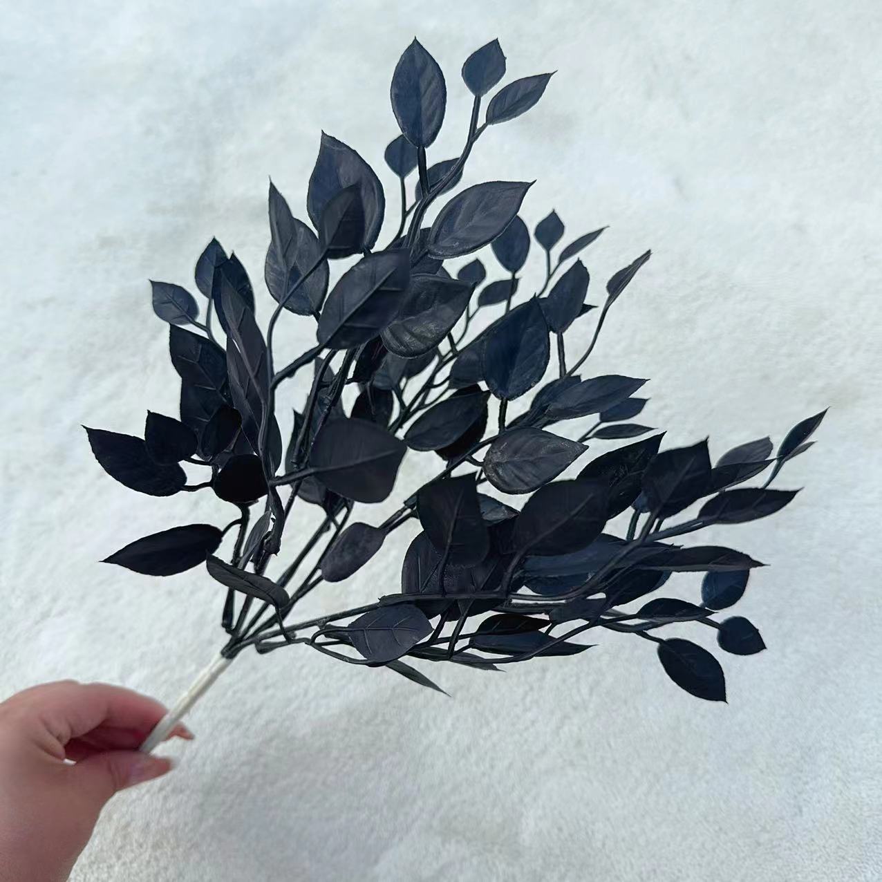 Desk Setup Plants - Black Halloween Artificial Flower Decor Plant