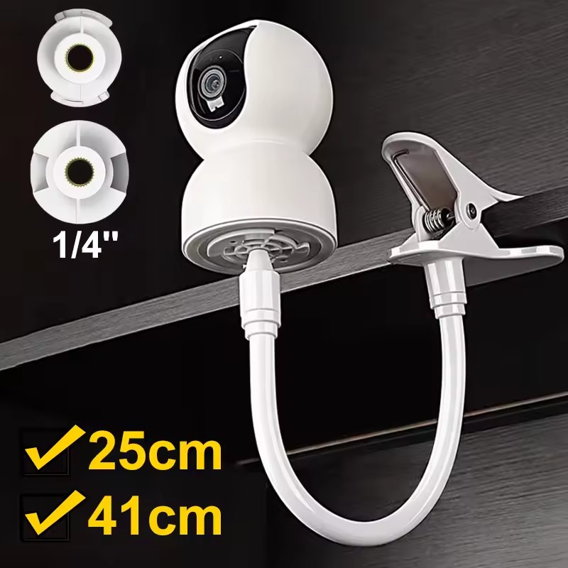 Monitor Arm Clamp - 25cm/41cm Flexible Baby Monitor Clip Punch-free