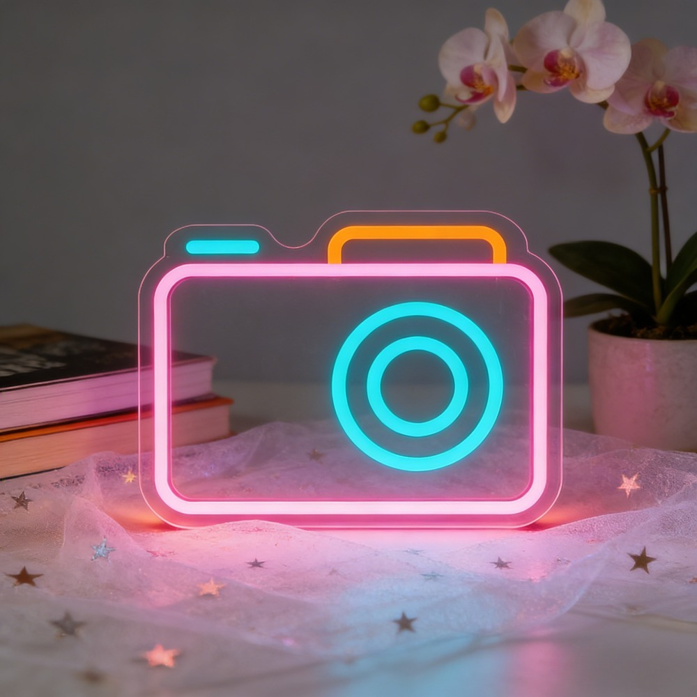 Desk Setup Studio - Camera Neon Sign LED Wall Art