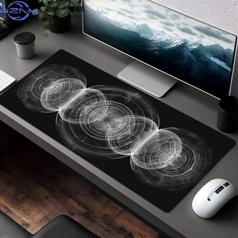 Desk Setup Black And White - Large Black and White Spiral Pattern