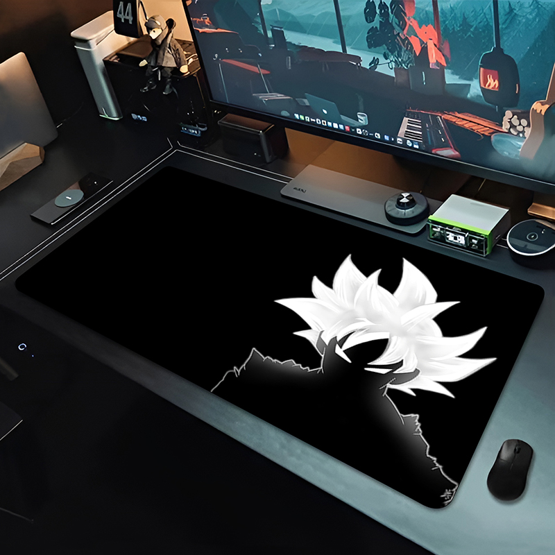 Desk Setup Accessories - DBZ Black Anime Mouse Pad Dragon