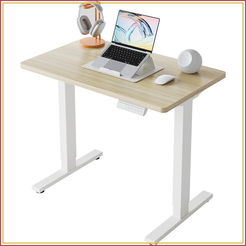 Desk Setup Small - Small Electric Standing Desk Adjustable Height,