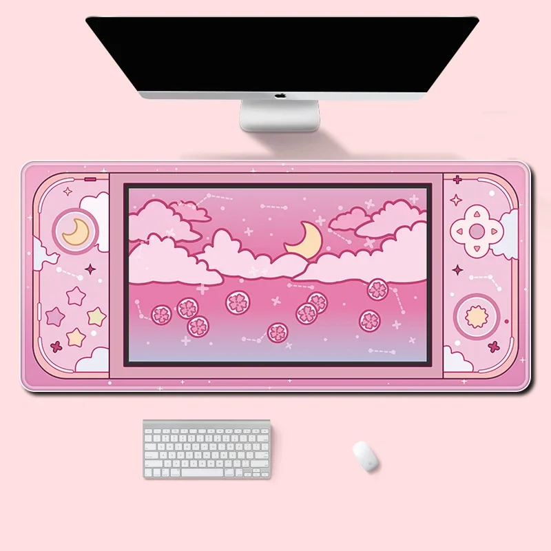 Desk Setup Art - Moon and Stars Large Desk Mat
