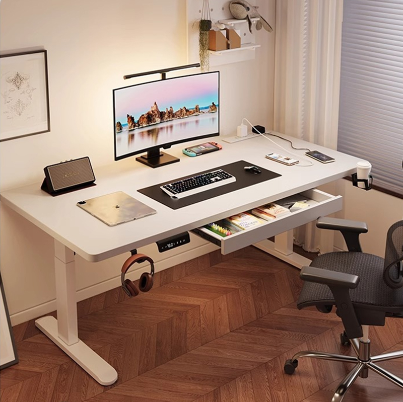 Desk Setup Bedroom - Modern Iron Dual Motor Electric Standing