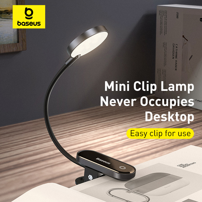 Desk Setup Laptop - Baseus Portable Desk Lamp LED Mini