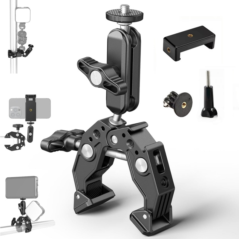 Monitor Arm Clamp - Universal Aluminum Super Clamp with Double