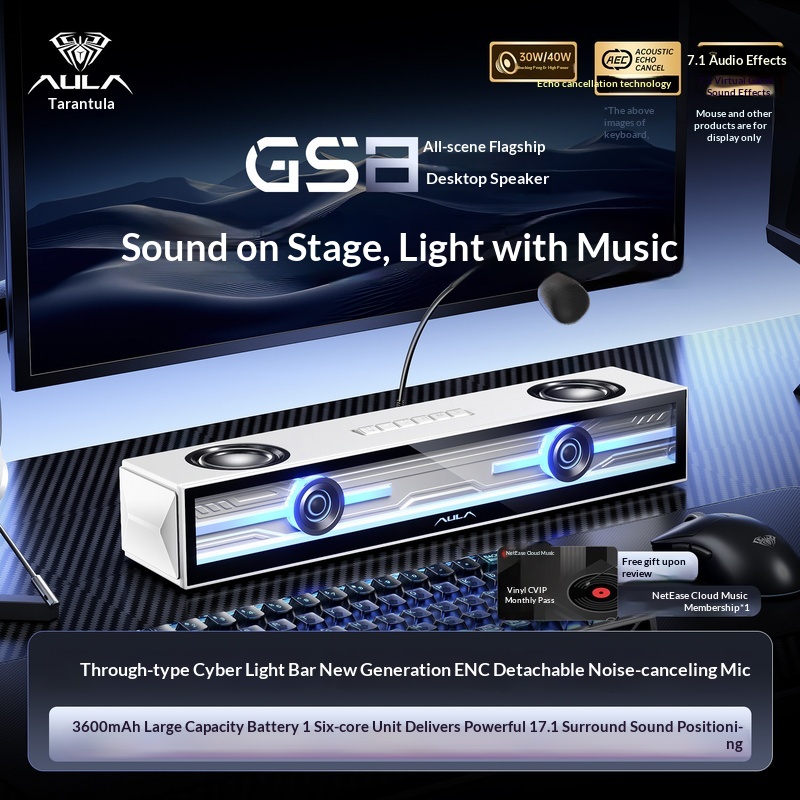 Speaker Desk Setup - Aula Gs8 Gaming Speaker Desktop Computer