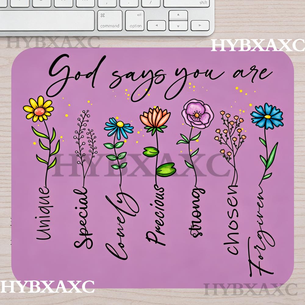 Desk Setup Small - HYBXAXC Colorful Flower Quote Small Mouse