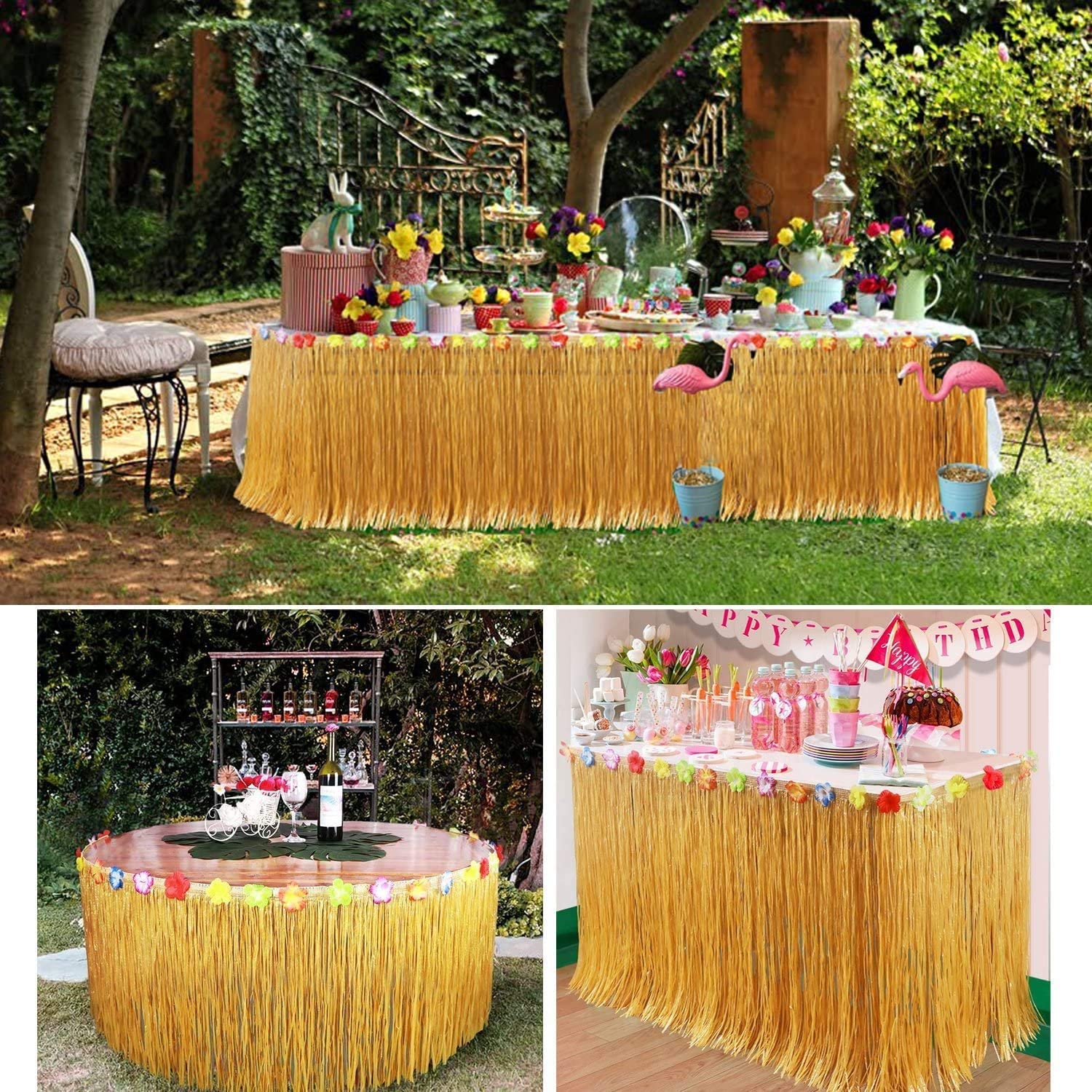 Straw Color Luau Grass Table S - огляд і ціна Desk Setup Plants