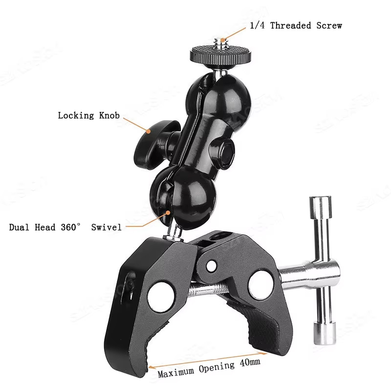 Camera Metal Super Clamp 360°  - огляд і ціна Monitor Arm Clamp