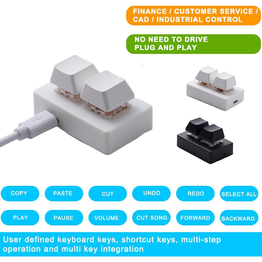 2 Keys USB Custom Programmable - огляд і ціна Desk Setup Programmer