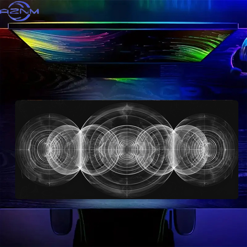 Large Black and White Spiral P - огляд і ціна Desk Setup Black And White