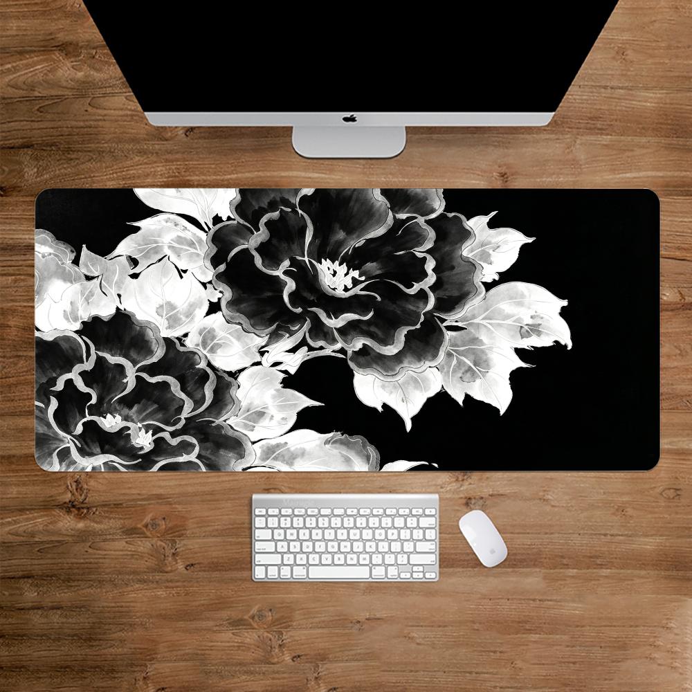 Black and White Ink Dyed Peony - огляд і ціна Desk Setup Black And White