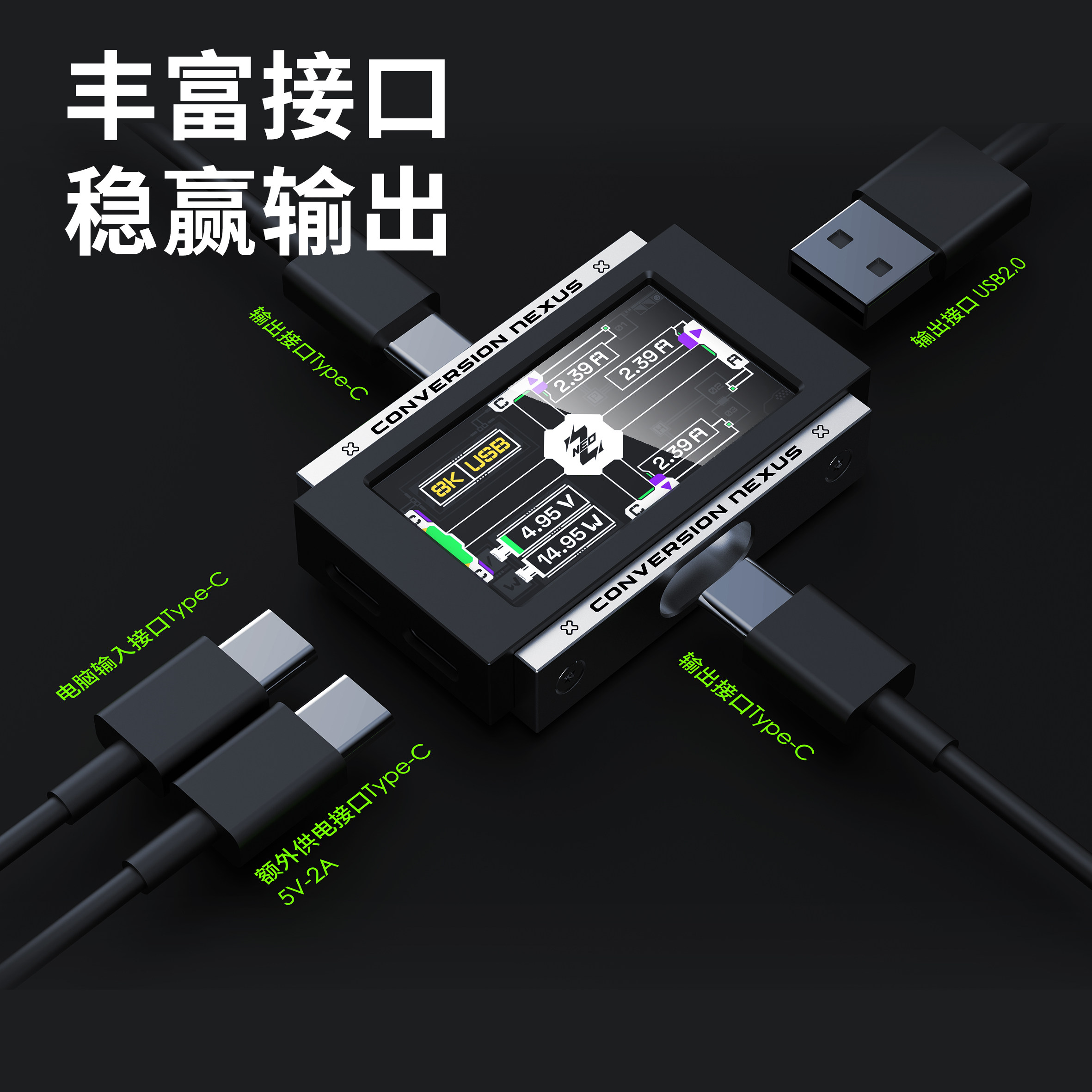 2-in-3-out Gaming USB Hub Inde - огляд і ціна Desk Setup Usb Hub