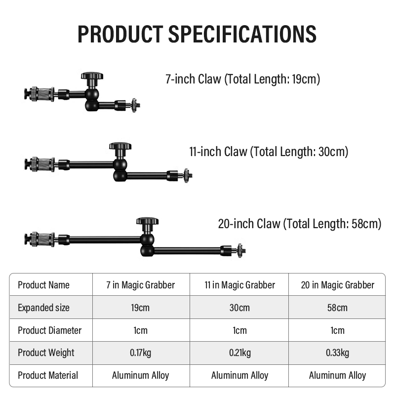Magic Arm 7/11/20 Inch 360° Ro - огляд і ціна Monitor Arm Clamp