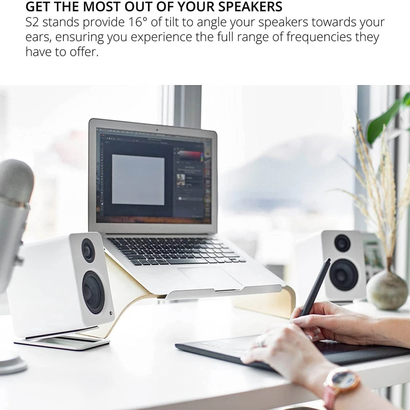 Xnyocn Desktop Speaker Stand N - огляд і ціна Speaker Desk Setup