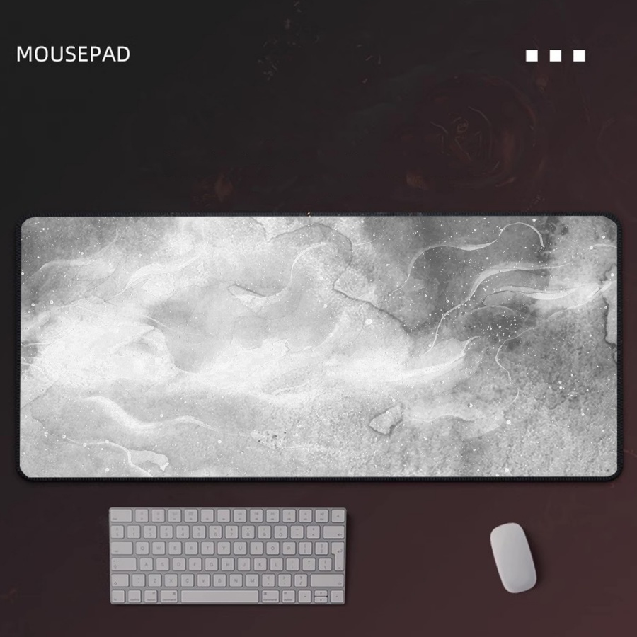 Gaming Mousepad Grey Marble La - огляд і ціна Desk Setup Grey