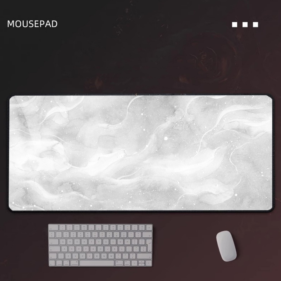 Gaming Mousepad Grey Marble La - огляд і ціна Desk Setup Grey