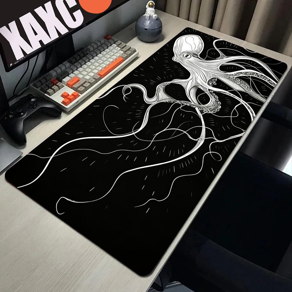 HYBXAXC Octopus Mouse Pad, Bla - огляд і ціна Desk Setup Black And White