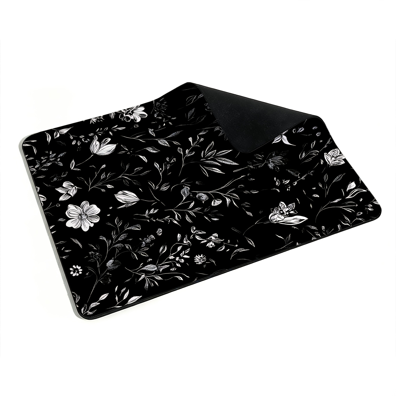 Small Sized Black White Floral - огляд і ціна Desk Setup Black And White