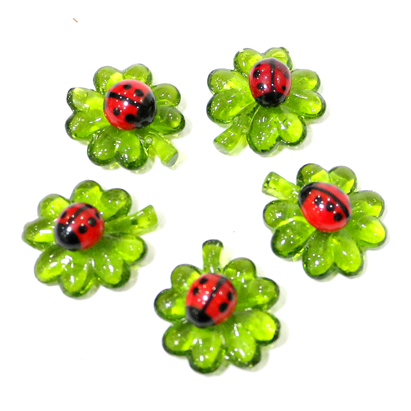 5pcs Green Mini Glass Four-Lea - огляд і ціна Desk Setup Plants