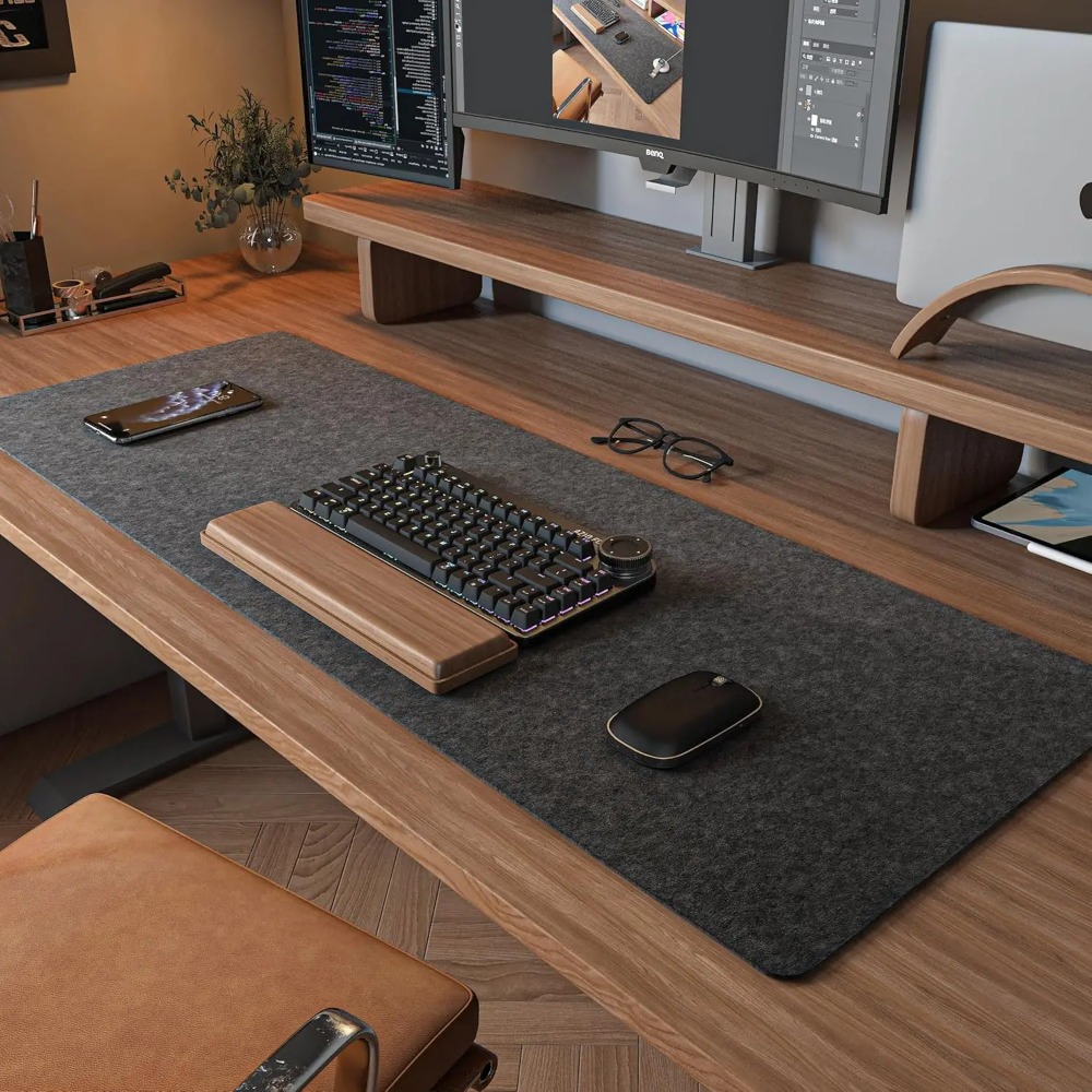 Felt Desk Mat Computer Mat for - огляд і ціна Desk Setup Accessories
