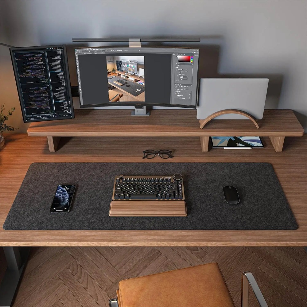 Felt Desk Mat Computer Mat for - огляд і ціна Desk Setup Accessories