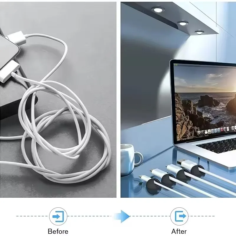 Cable Clips Phone Cord Holder  - огляд і ціна Desk Setup Accessories