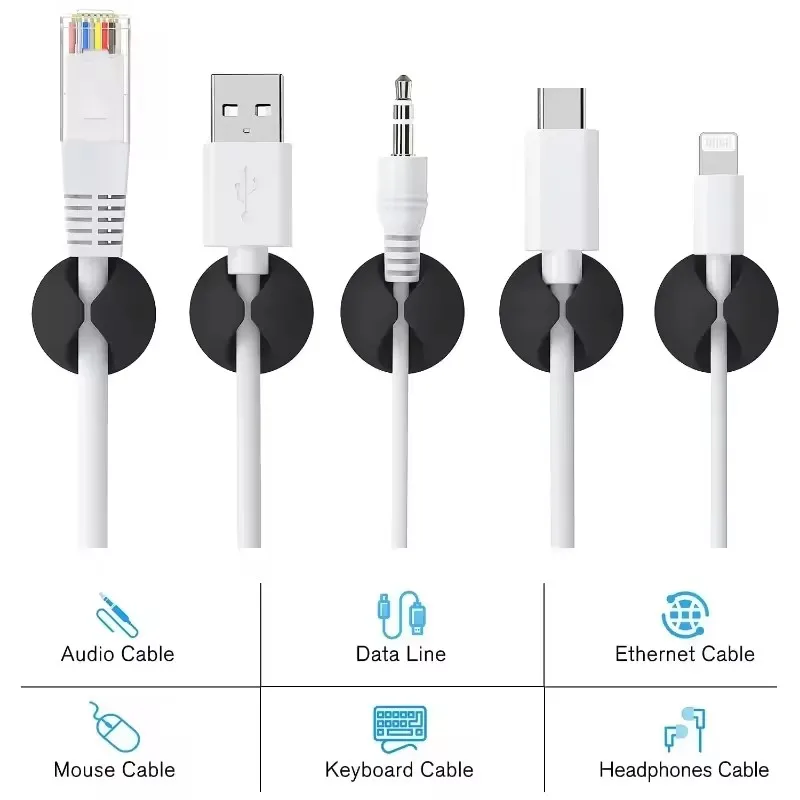 Cable Clips Phone Cord Holder  - огляд і ціна Desk Setup Accessories