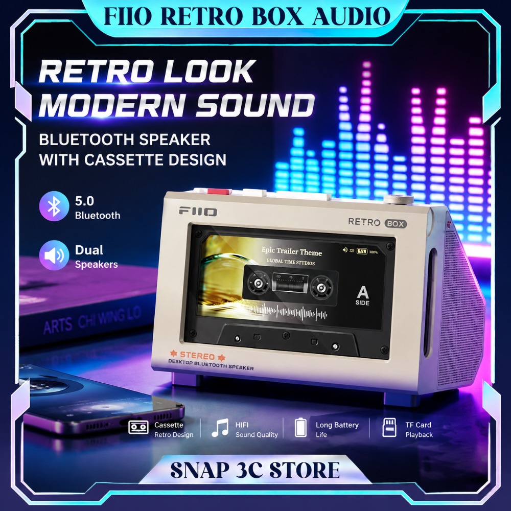 FiiO RETRO BOX Cassette Style  - огляд і ціна Speaker Desk Setup