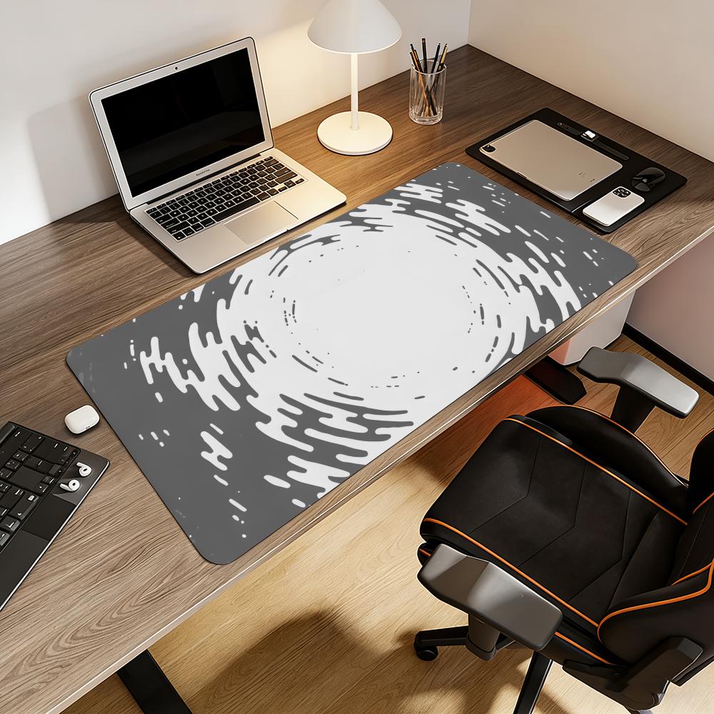 Grey Circular Ripple Fluid Tex - огляд і ціна Desk Setup Grey