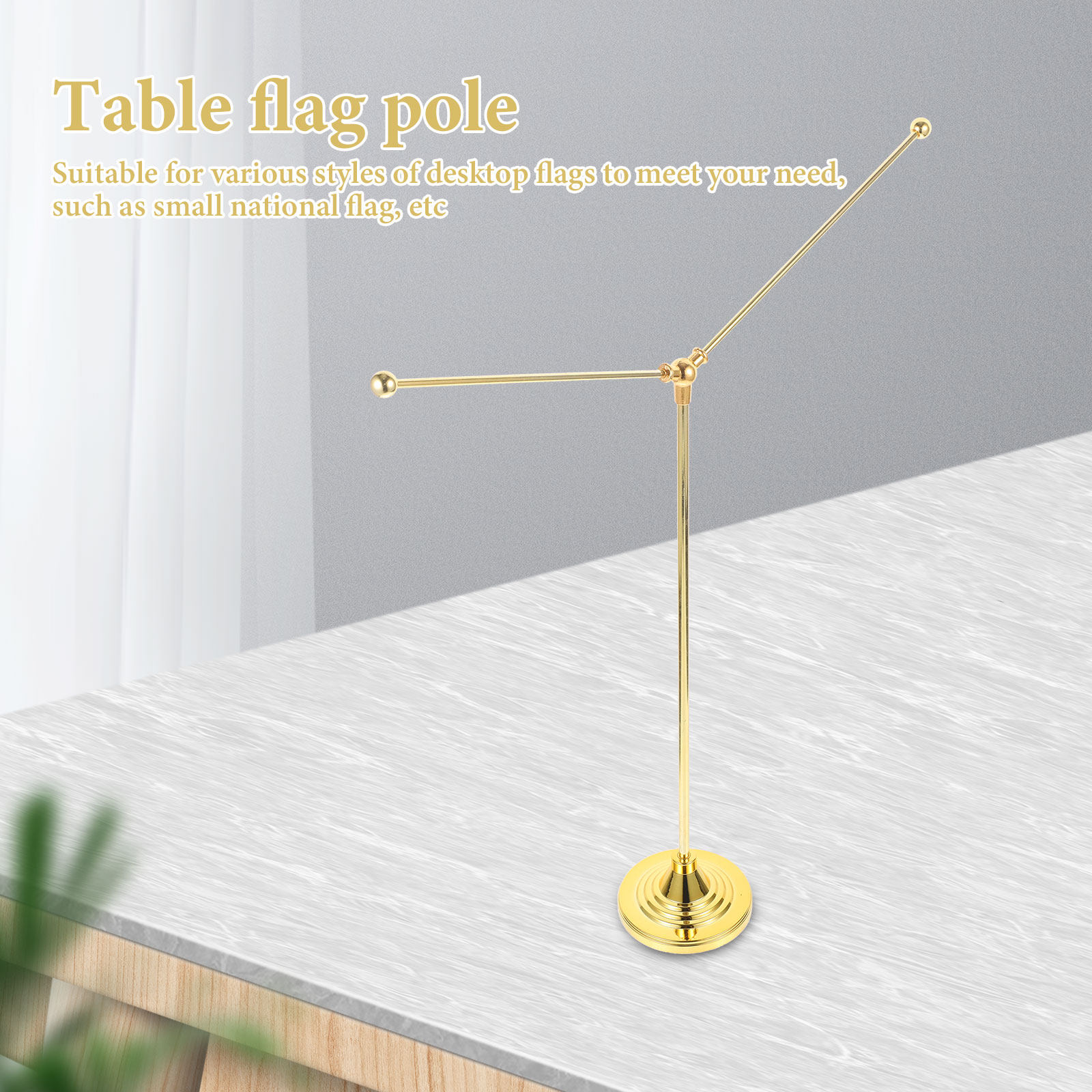 Desk Flag Pole with Heavy Duty - огляд і ціна Desk Setup Small