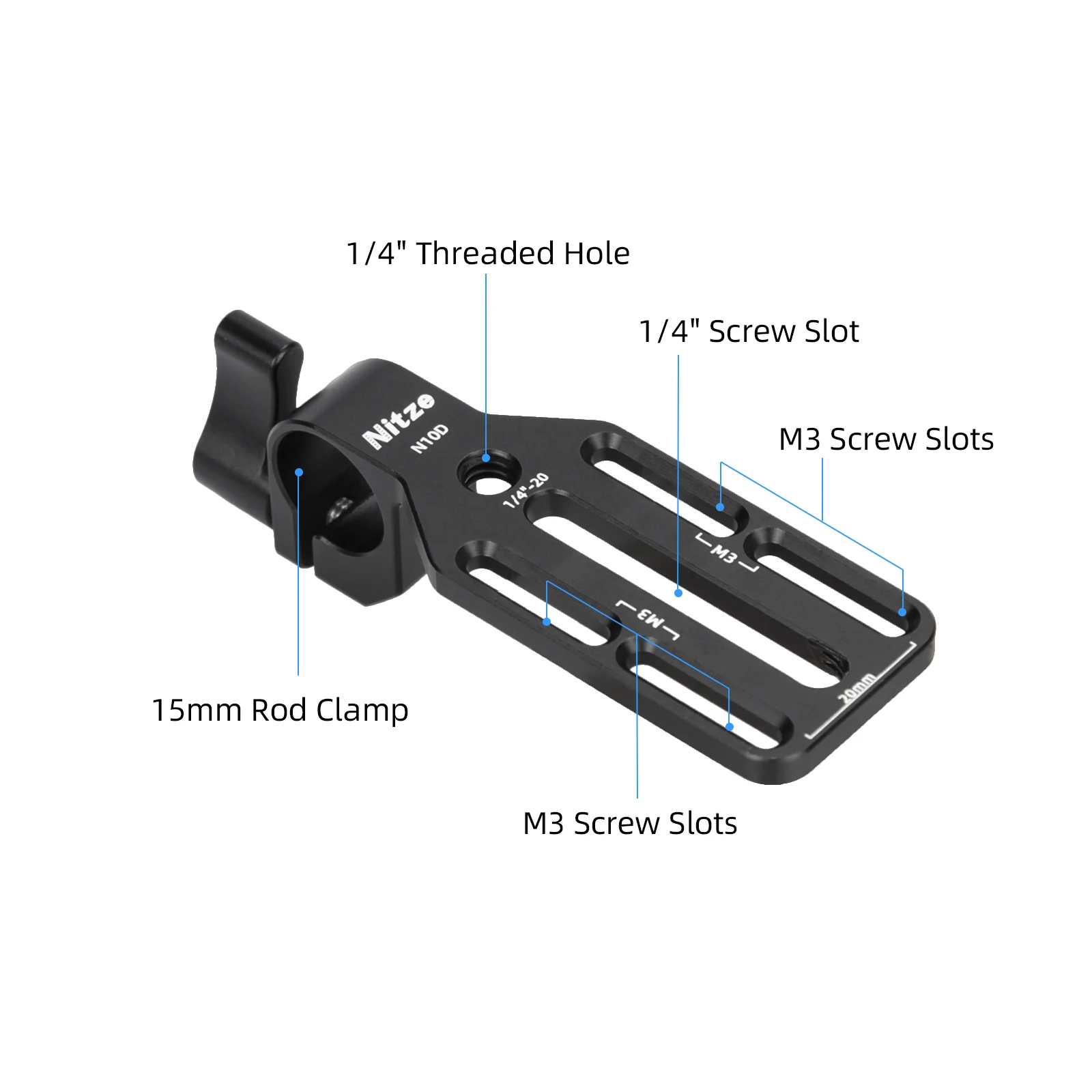 Nitze N10D 15mm Rod Clamp Adap - огляд і ціна Monitor Arm Clamp