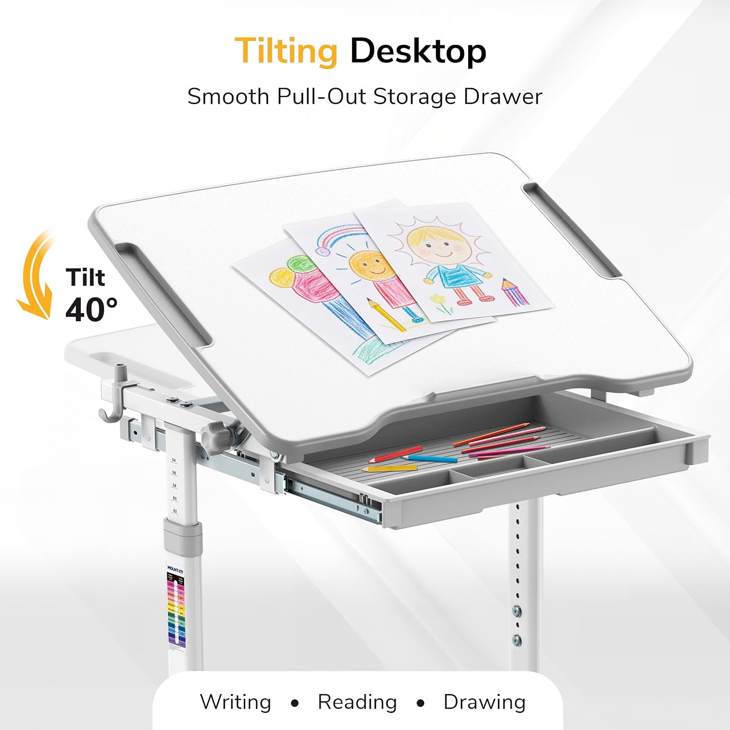 Kids Desk and Chair Set Height - огляд і ціна Desk Setup Grey