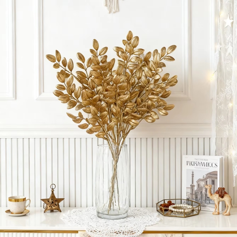 10Pcs Artificial Plants Golden - огляд і ціна Desk Setup Plants
