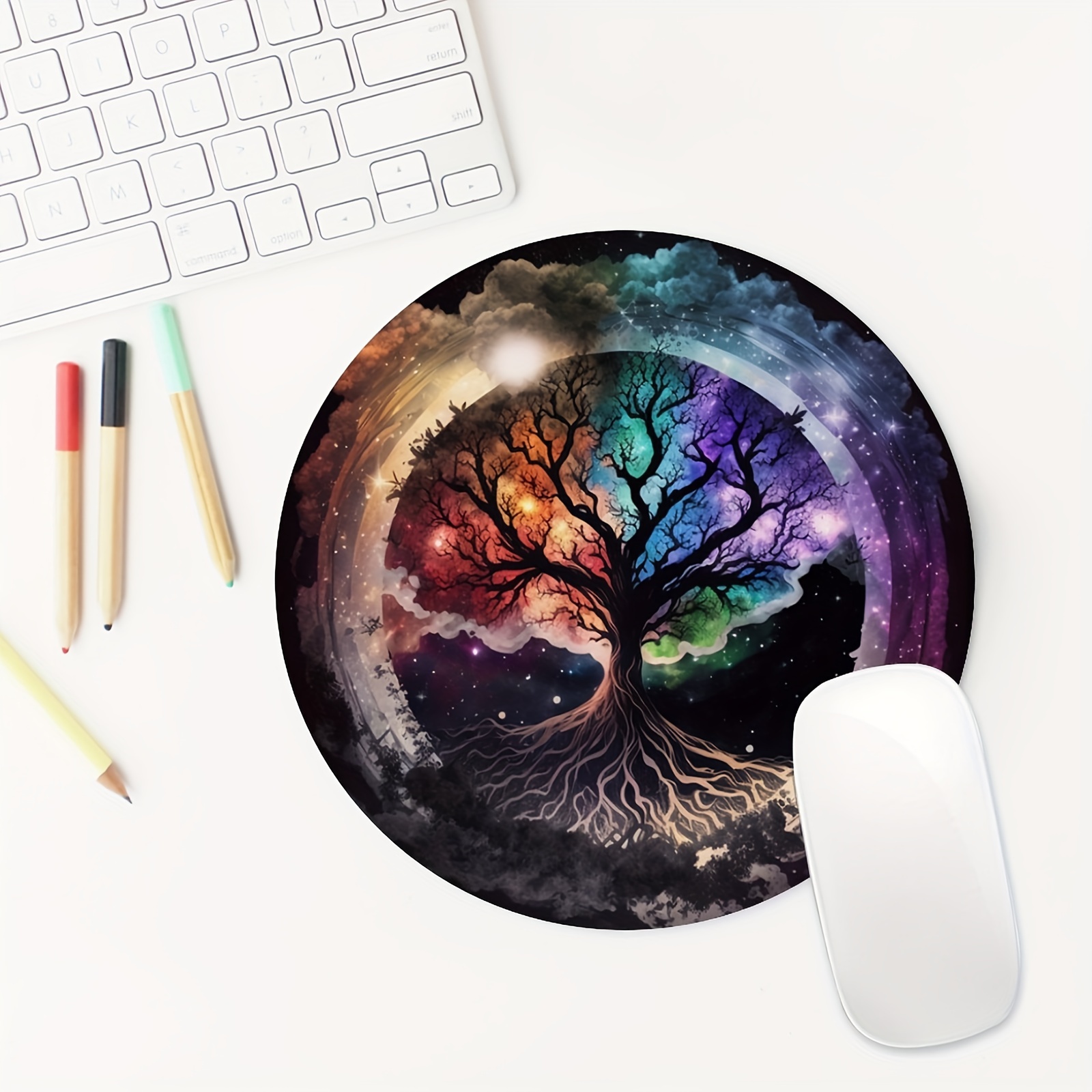 Life Tree Round Mouse Mat Cute - огляд і ціна Desk Setup Small