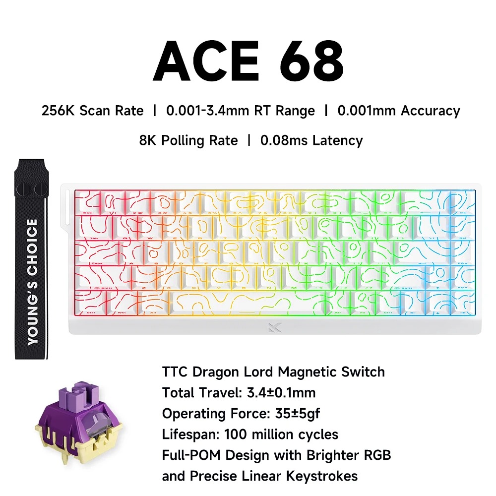 MCHOSE ACE 68 Magnetic Switch  - огляд і ціна Desk Setup Programmer