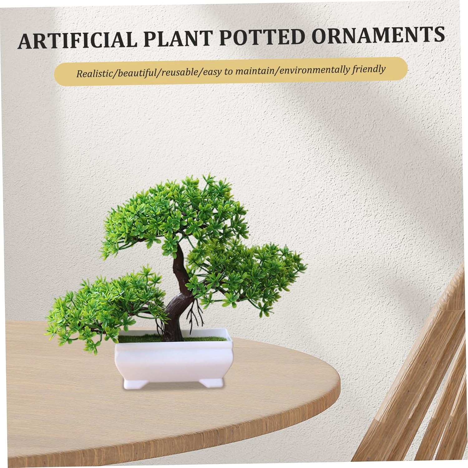 1/2Pcs Artificial Bonsai Tree  - огляд і ціна Desk Setup Plants